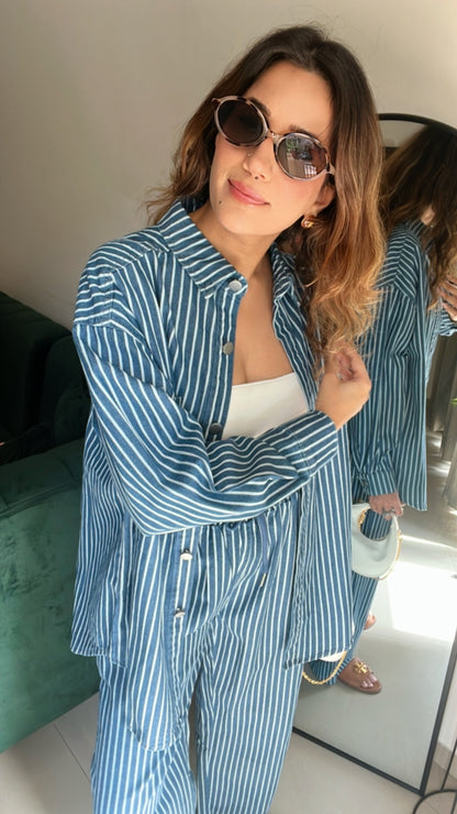 Stripe Denim Co-ord Set