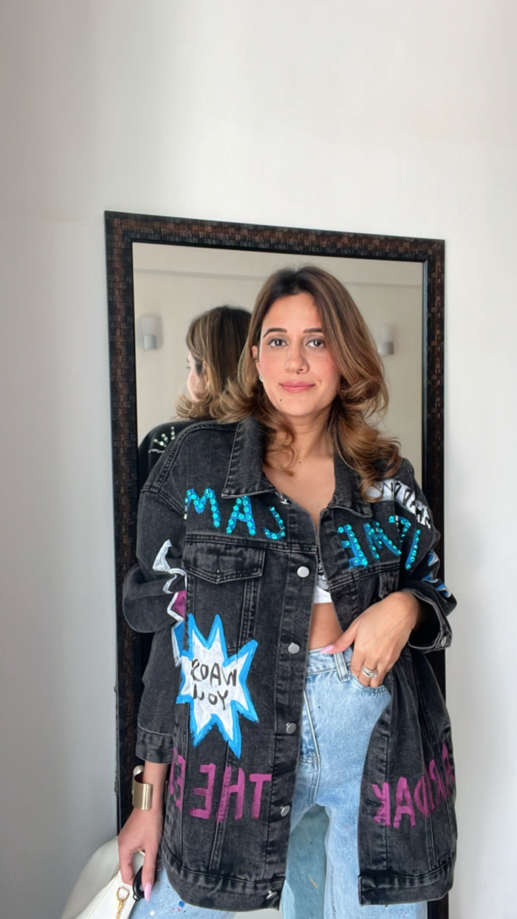 Black Oversized Denim Jacket