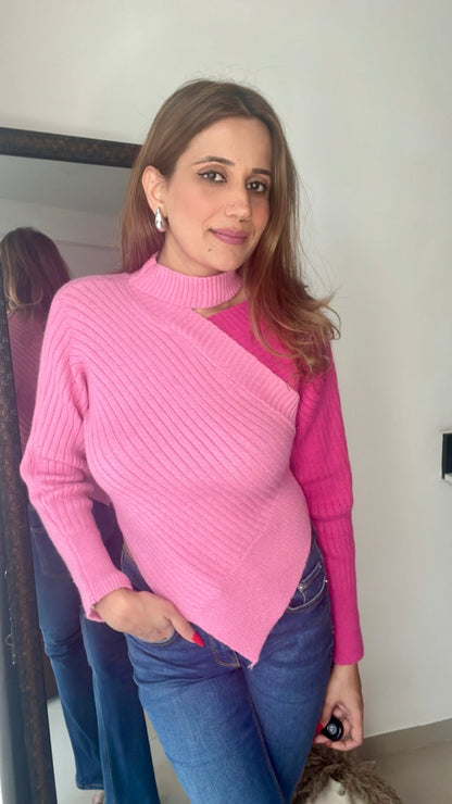 Colorblock Knitted Fall Top