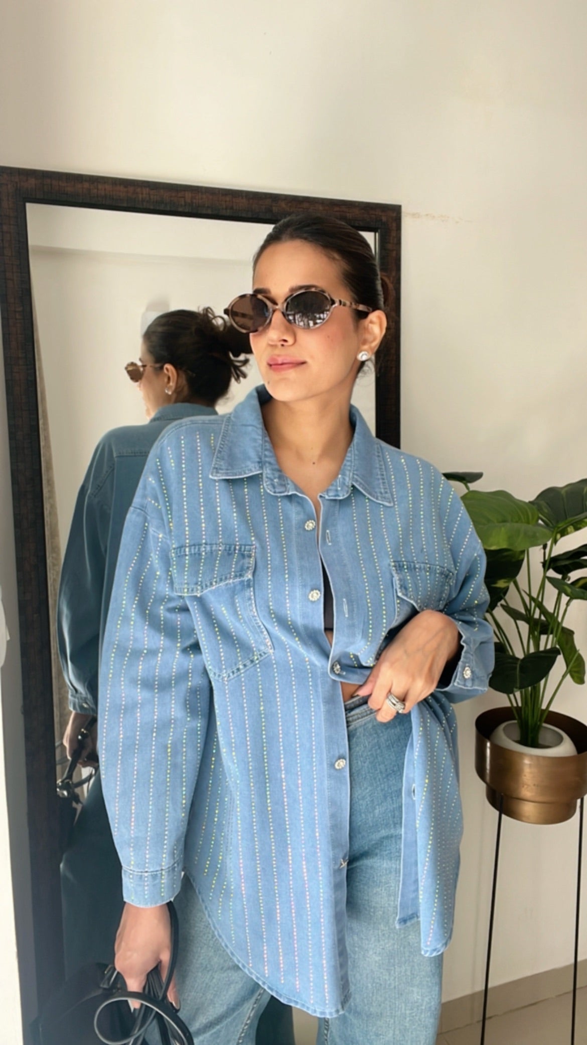 Swarovski Denim Shirt