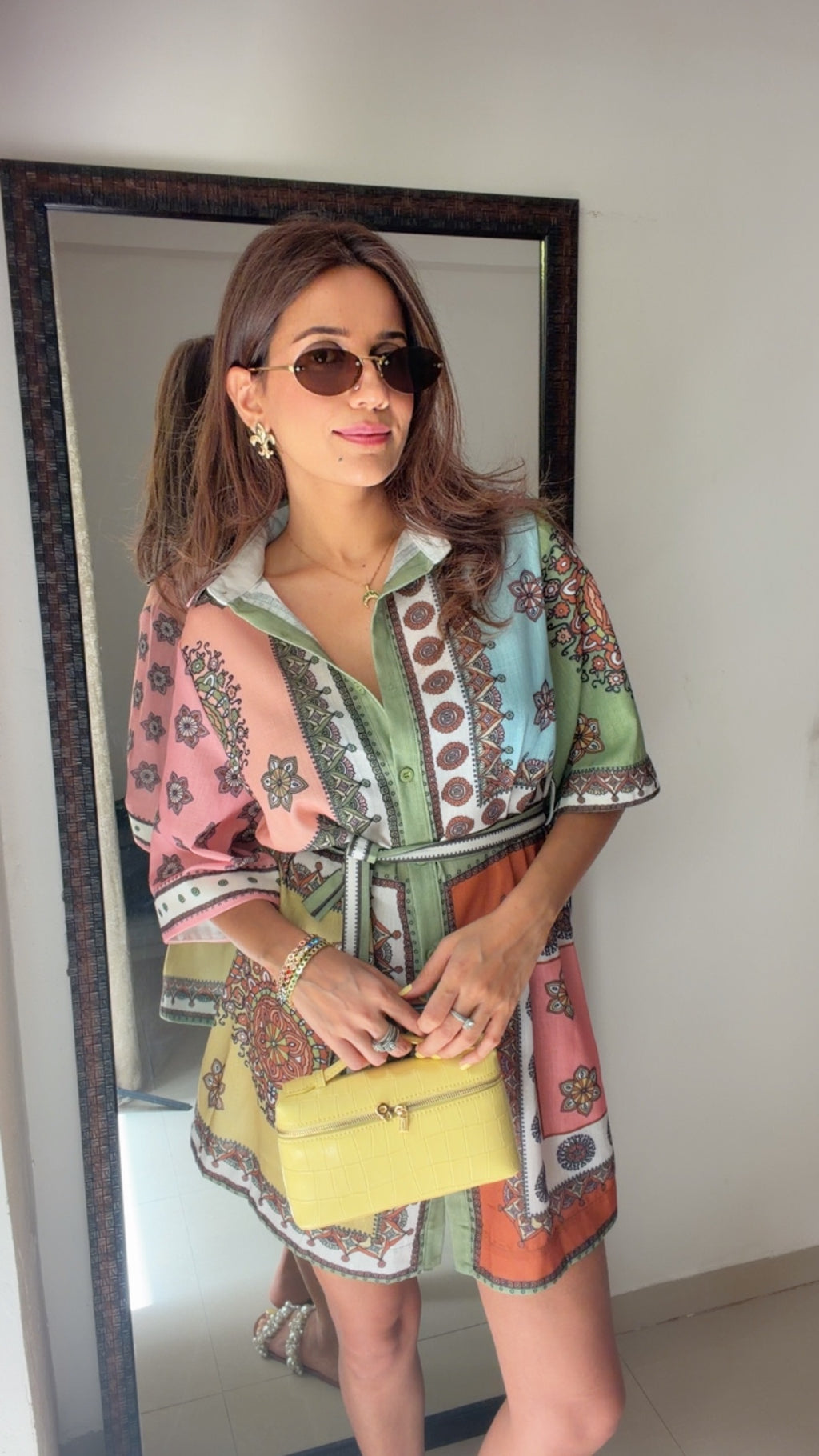 Boho Mosaic Printed Dress