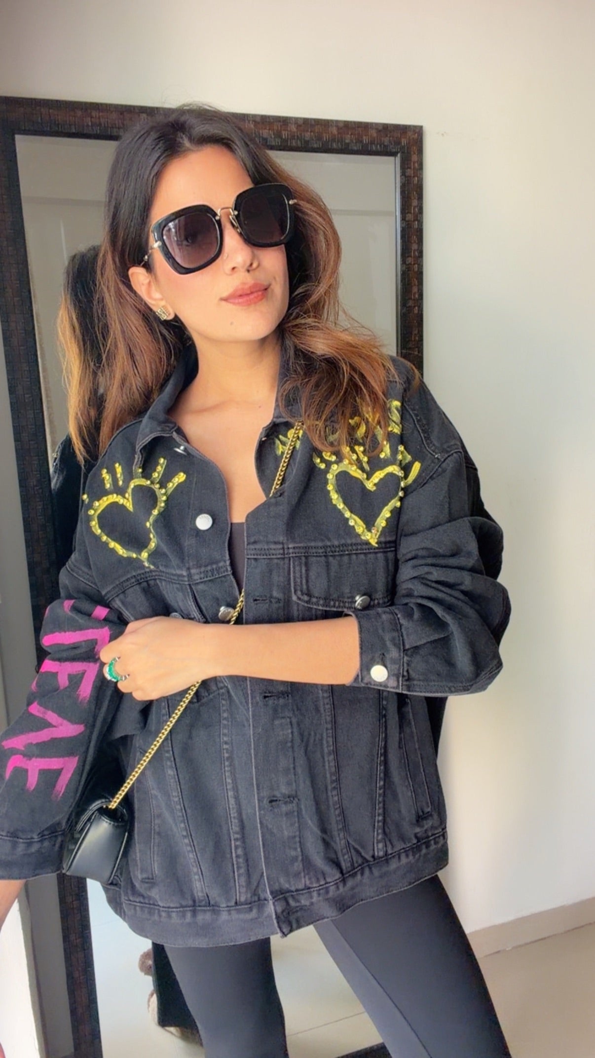Heart Oversized Denim Jacket