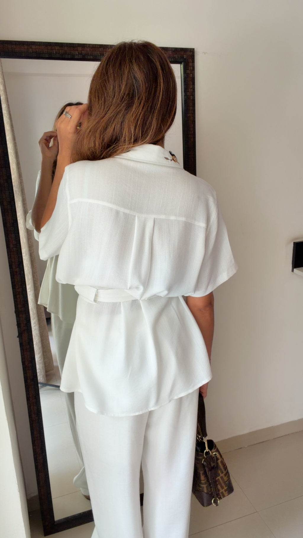 Embroidered Linen Co-ord Set