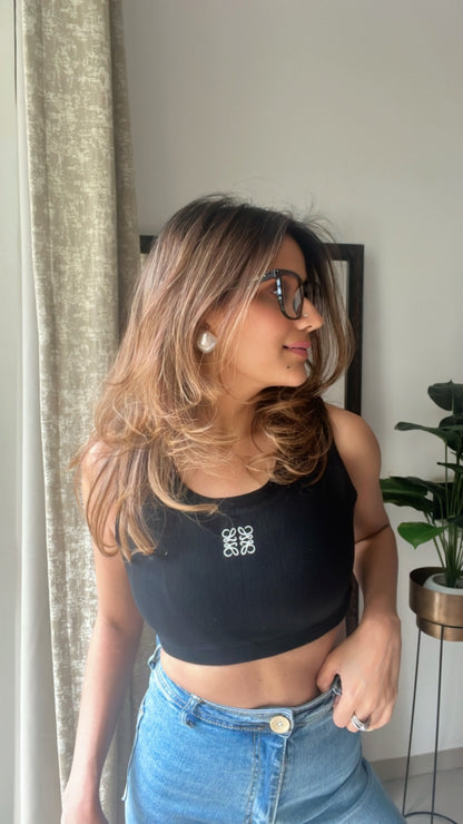 Ribbed Monochrome Crop Top