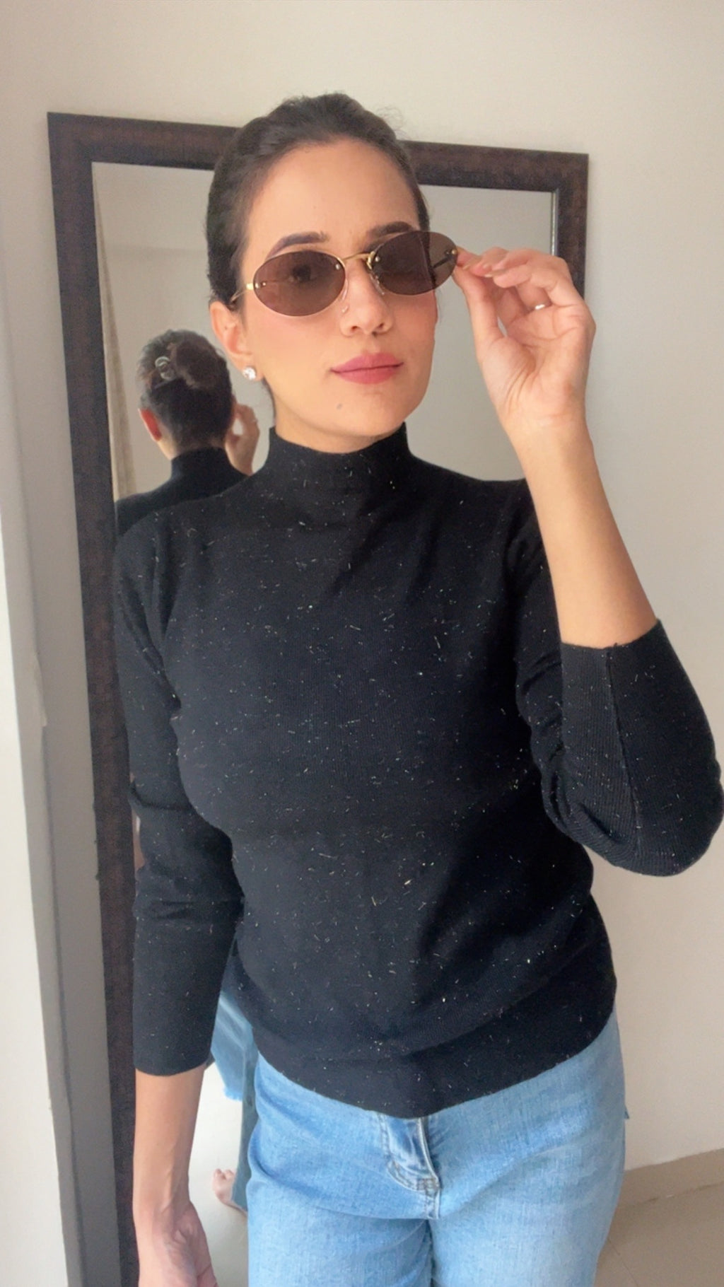 Polo Neck Layered Fall Top