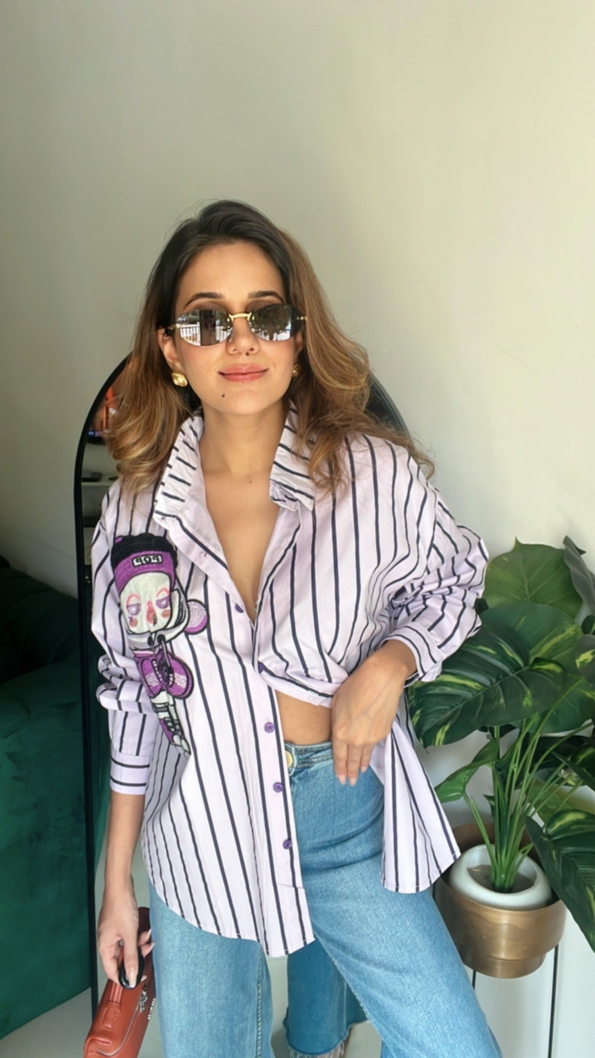 Graphic Poplin Stripe Shirt
