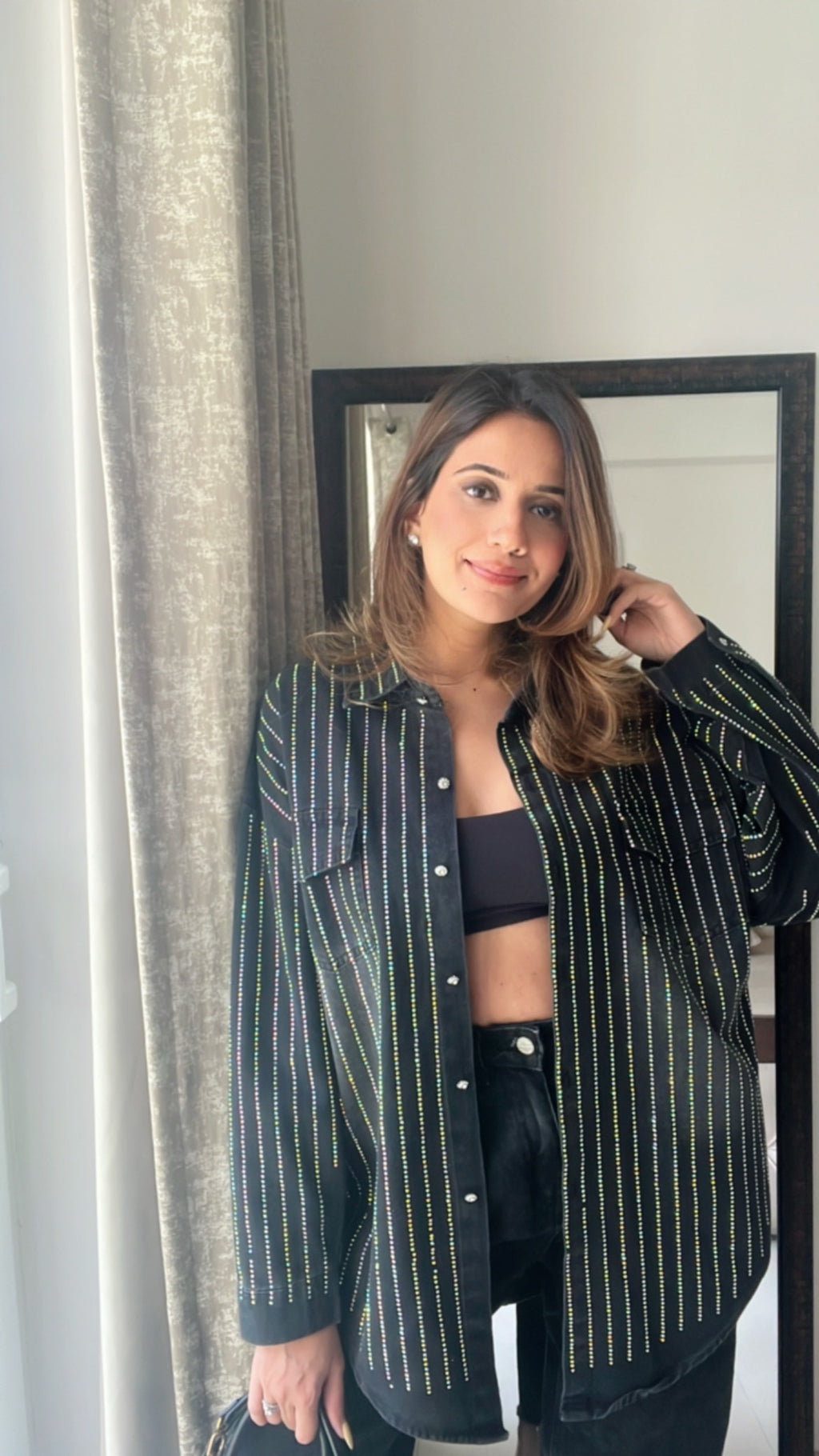 Swarovski Embedded Denim Shirt