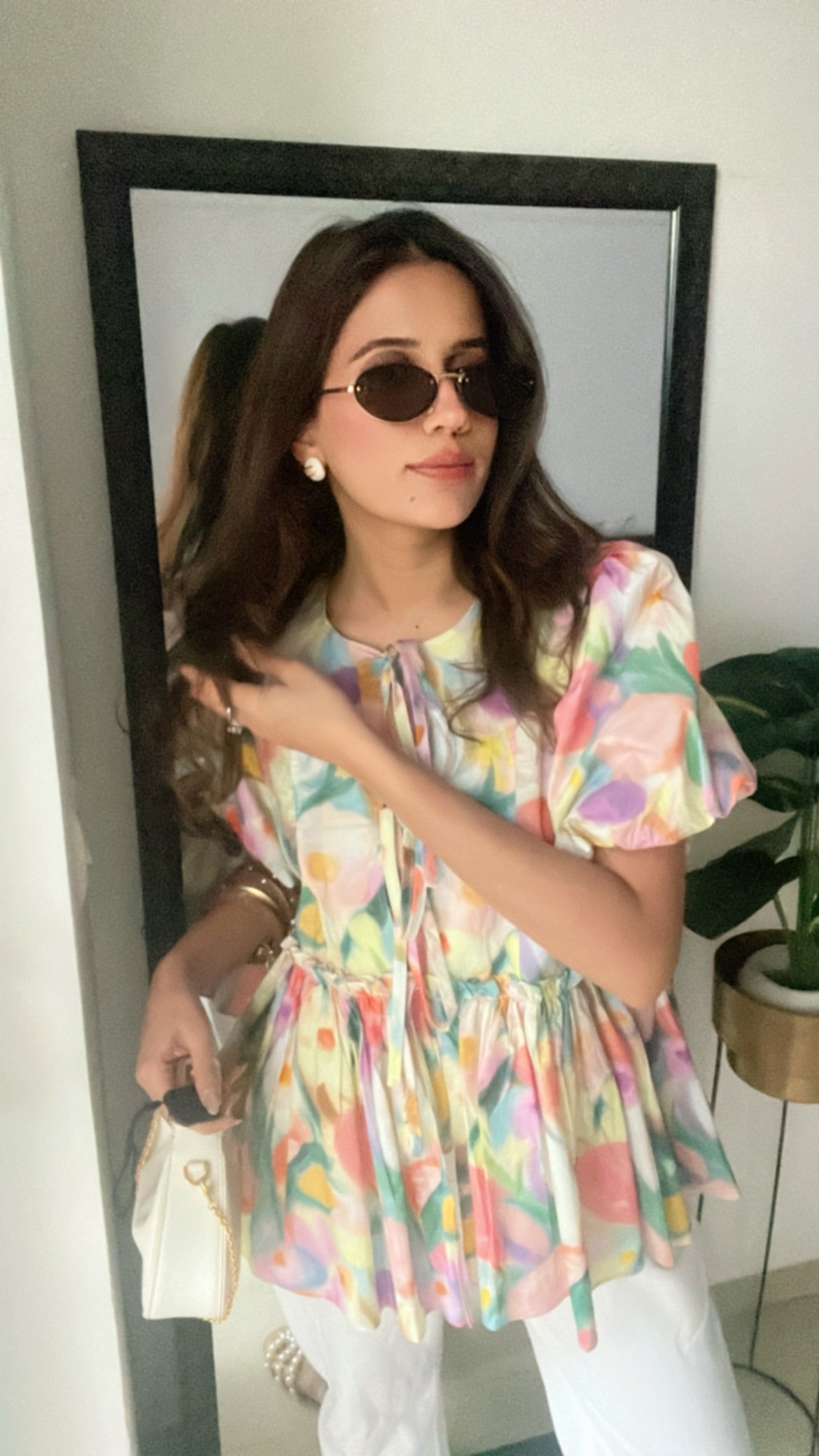 Colorblast Tieknot Poplin Top