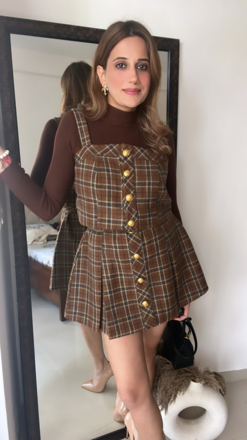 Carla Tweed Skater Skirt Fall Co-ord Set (3pc)