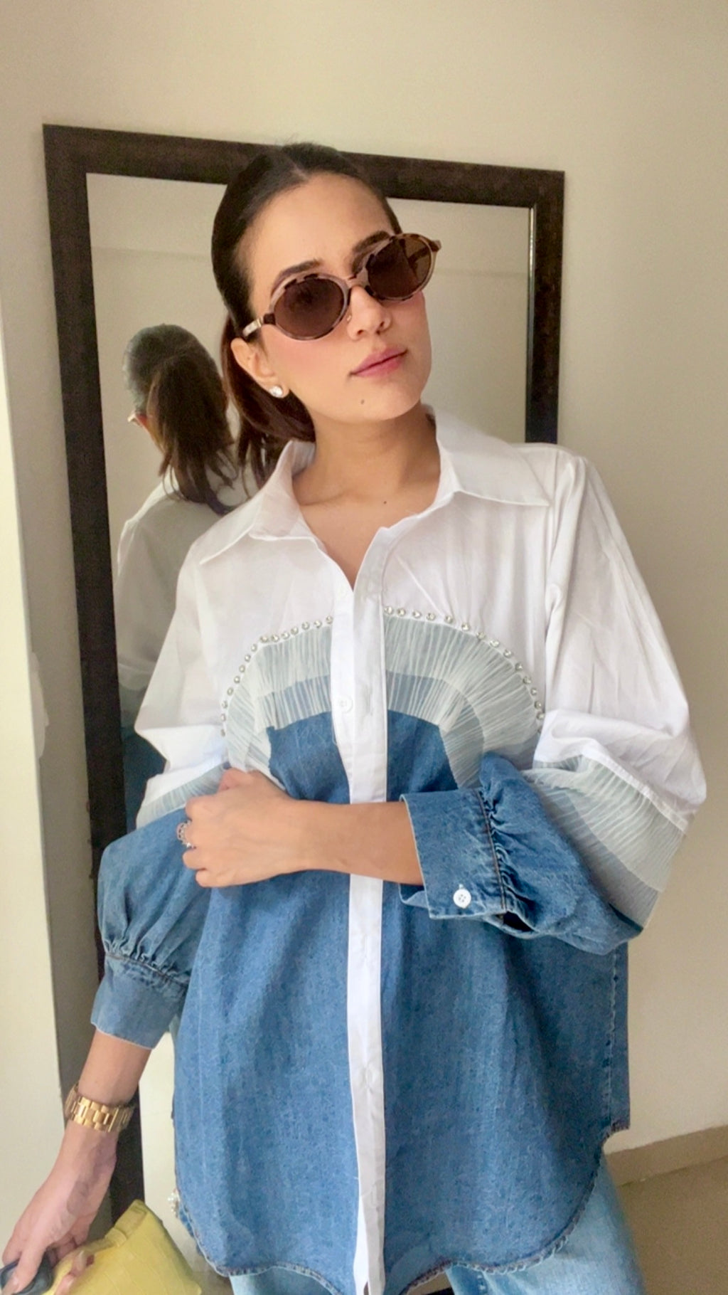 Studded Poplin Shirt