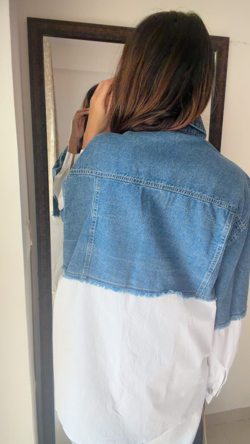 Studded Denim Poplin Shirt