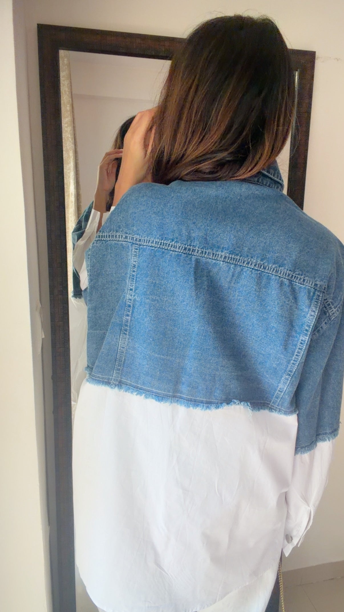 Studded Denim Poplin Shirt