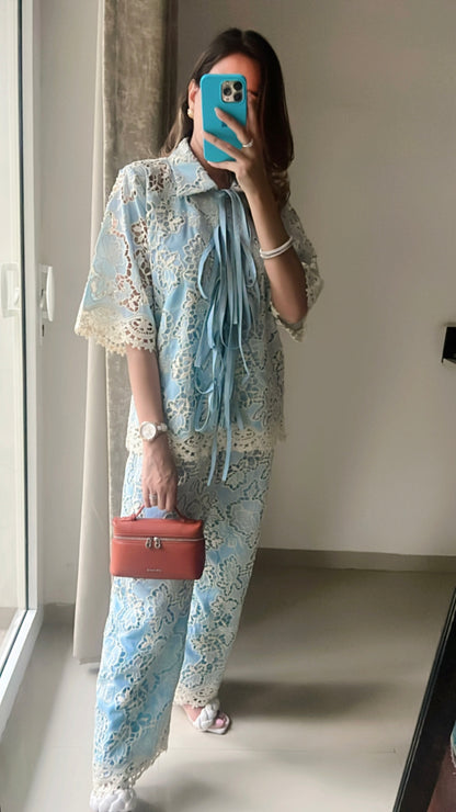 Lace Tie knot Co-ord Set