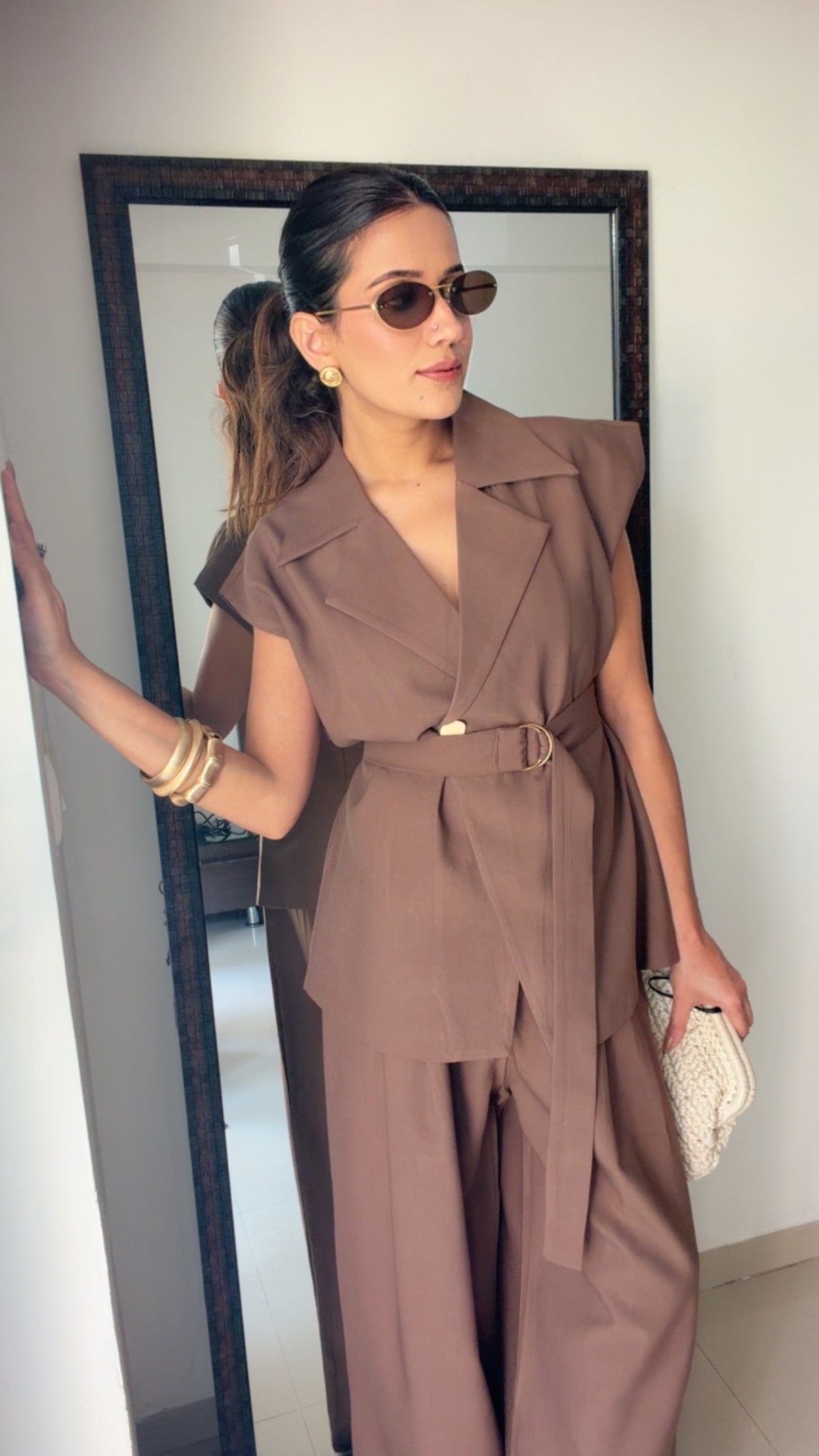 Elevated Luxe Belted Ensemble Co-ord Set