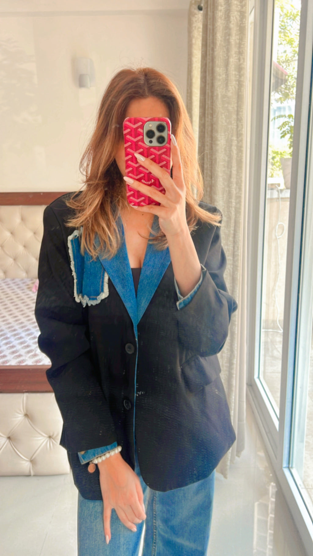 Denim Pocket Box Fall Coat