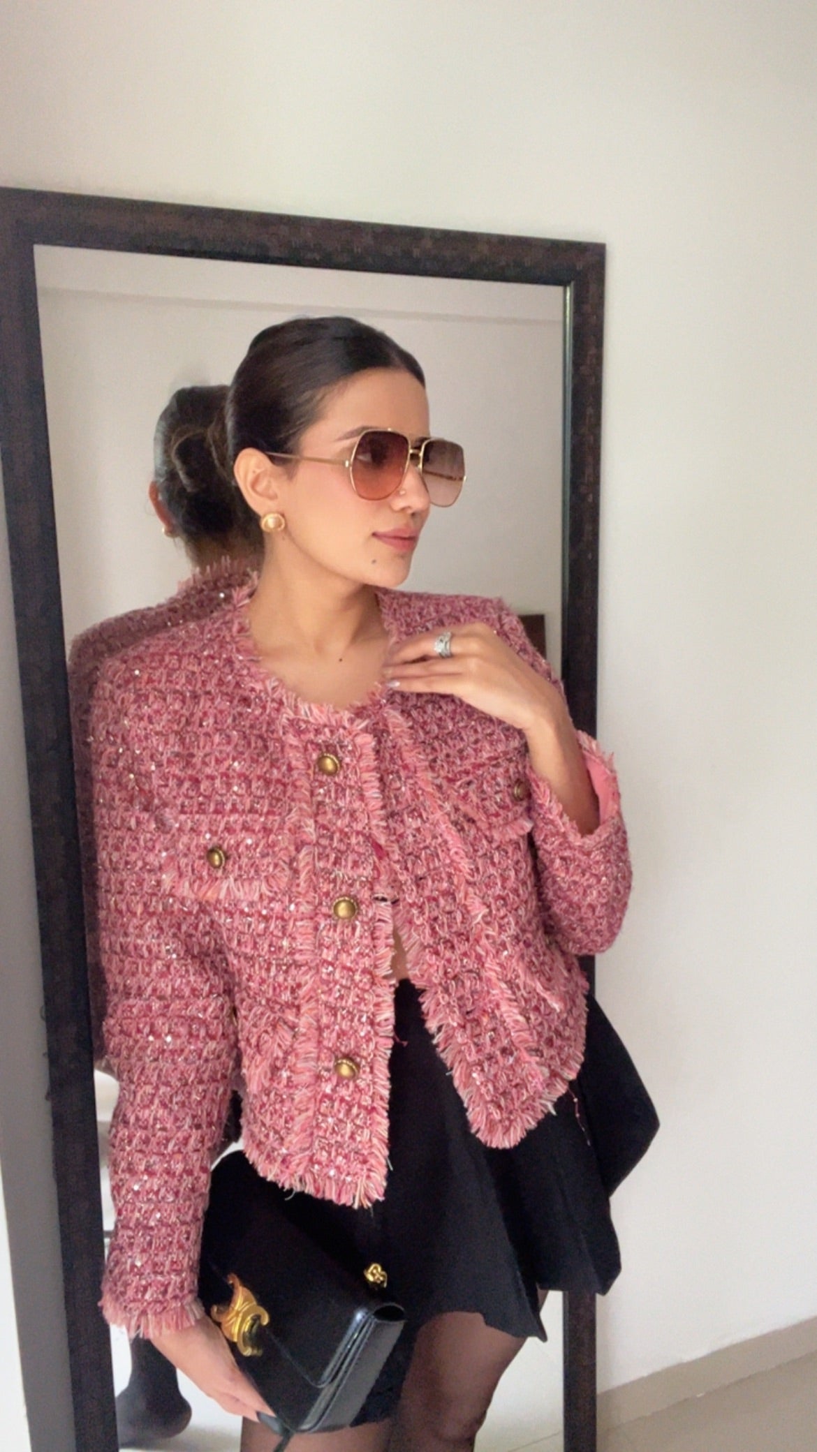 Pink Tweed Fall Jacket
