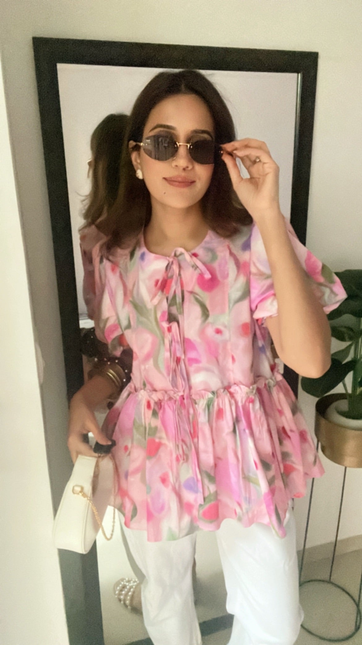 Colorblast Tieknot Poplin Top