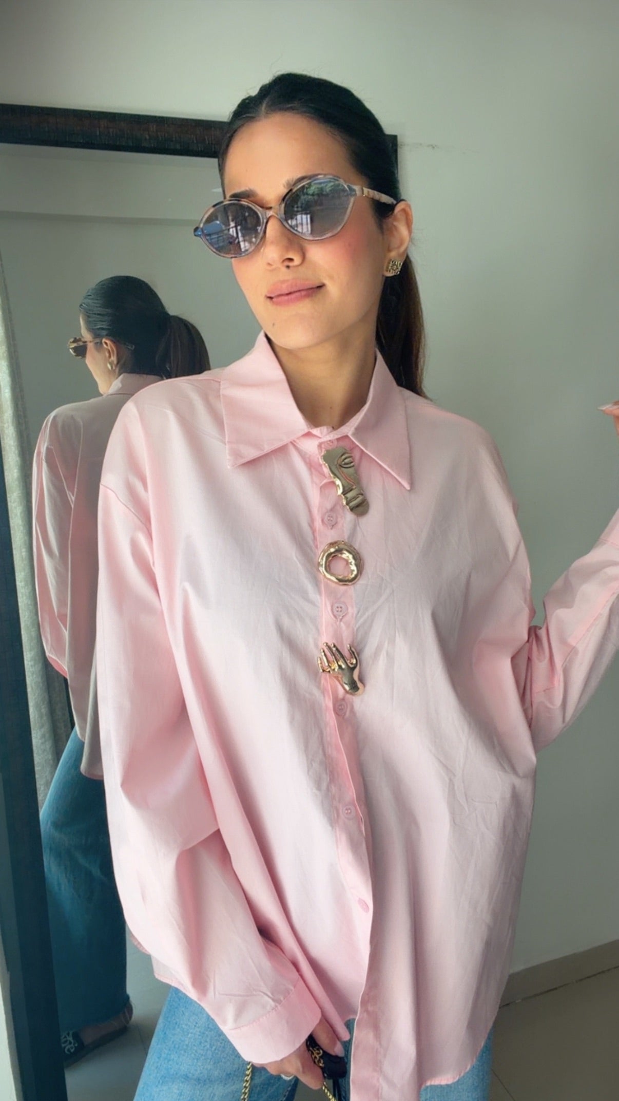 Statement Button-Down Poplin Shirt