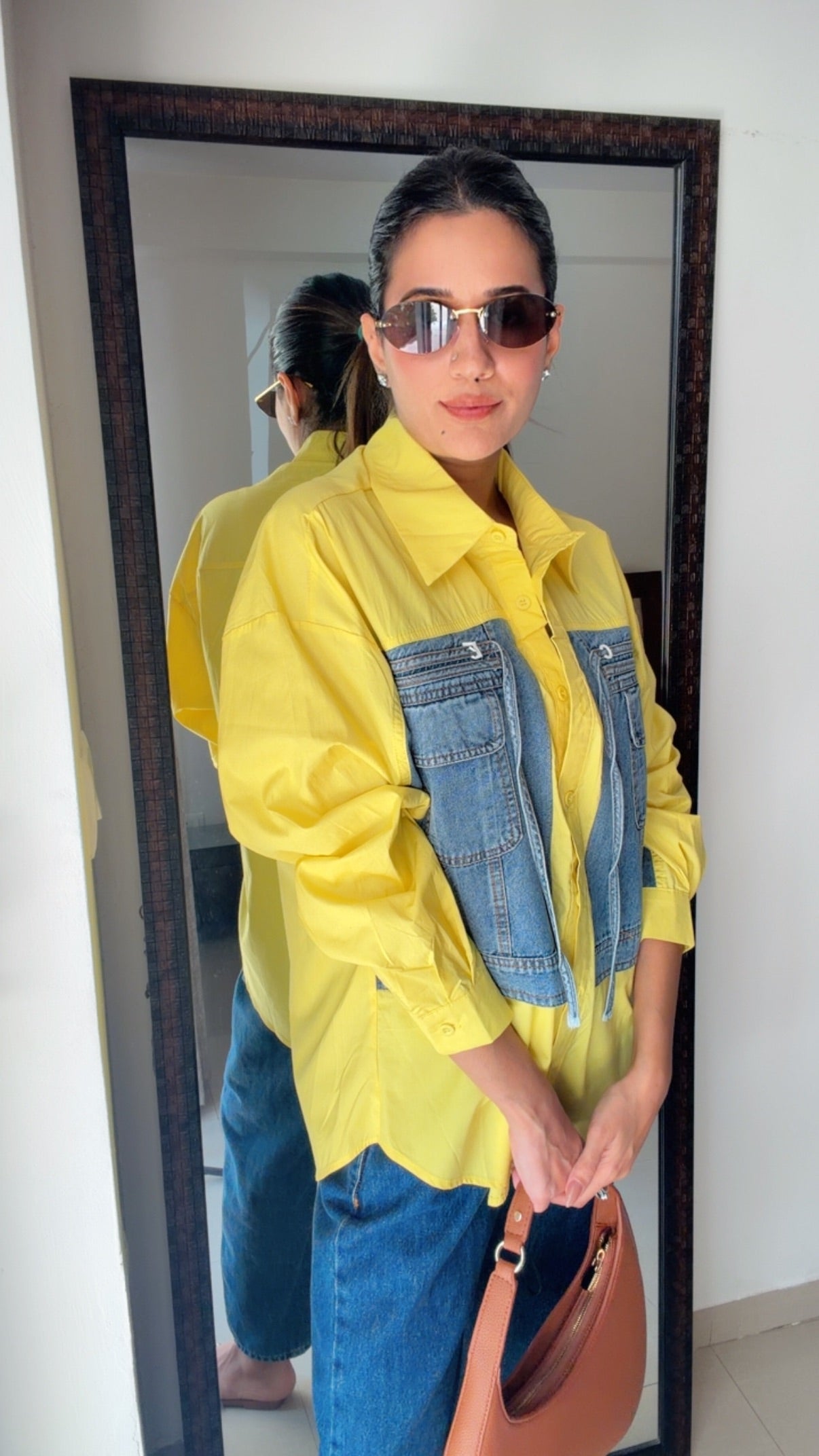 Pocket Denim Poplin Shirt