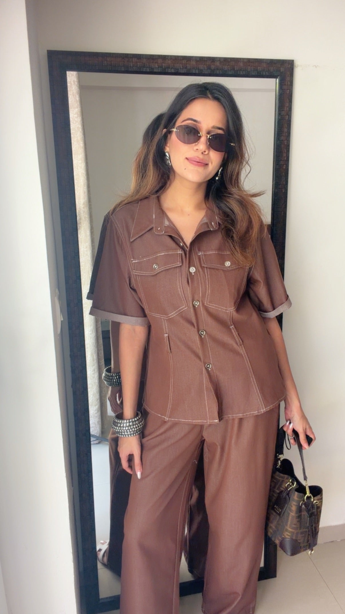 Mocha Airy Co-ord Set