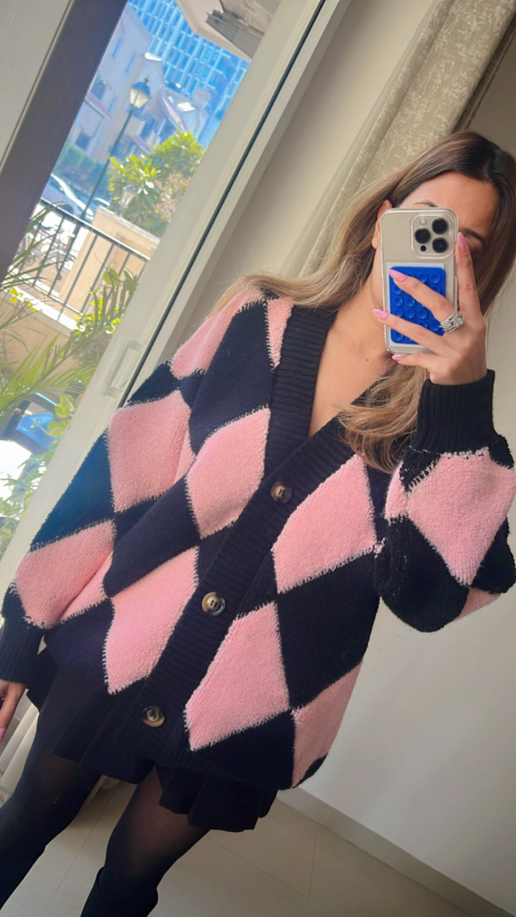 Waffle Knit Fall Cardigan