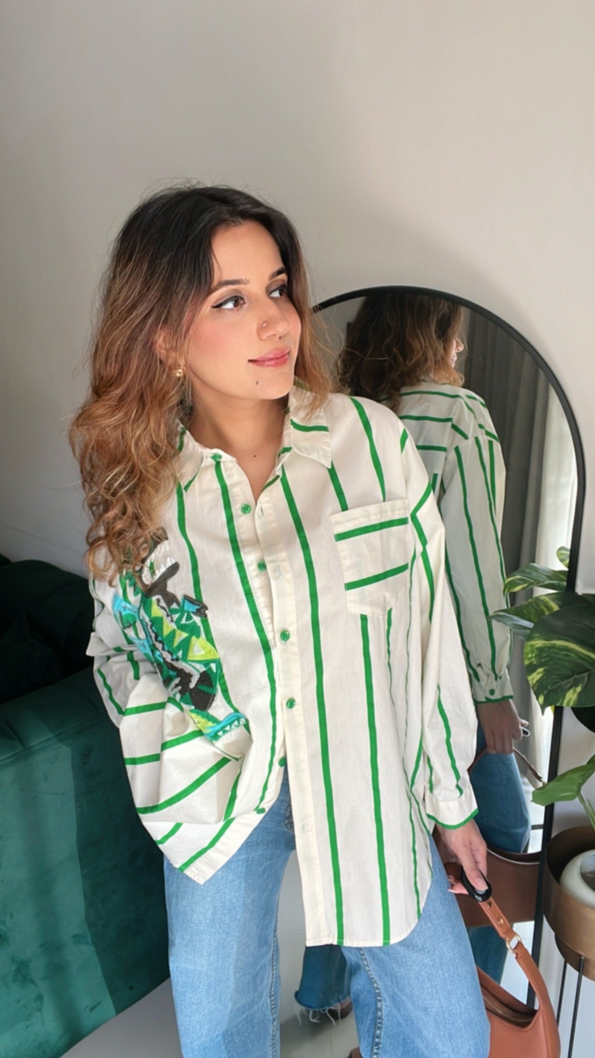 Graphic Poplin Stripe Shirt