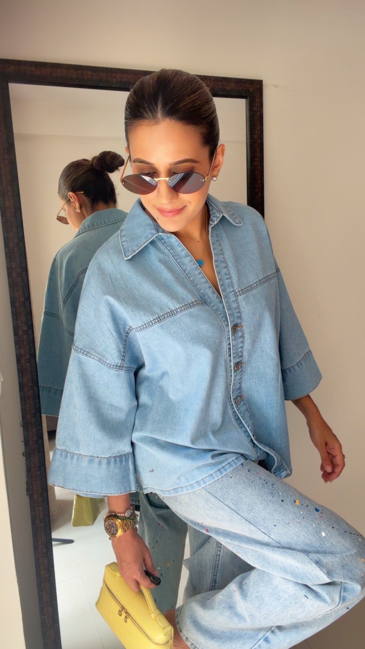 Buttoned Classic Denim Shirt