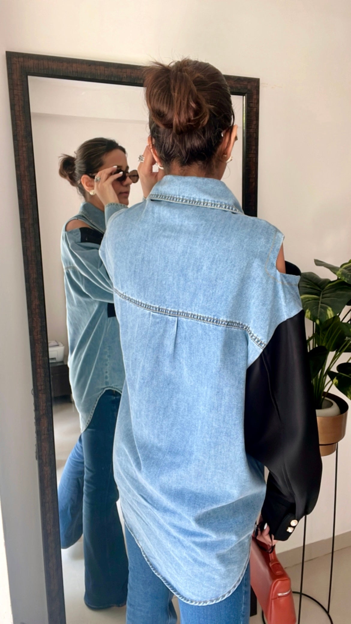 Buckled Denim Shirt