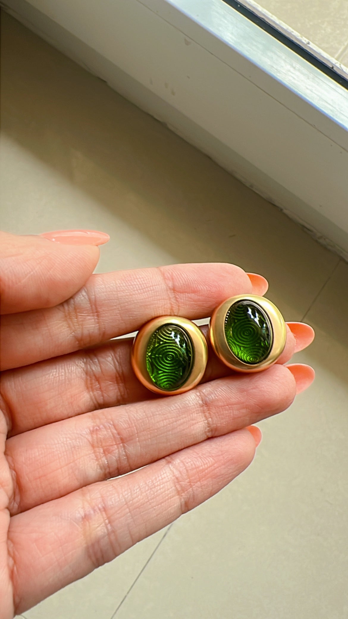 Green Earrings