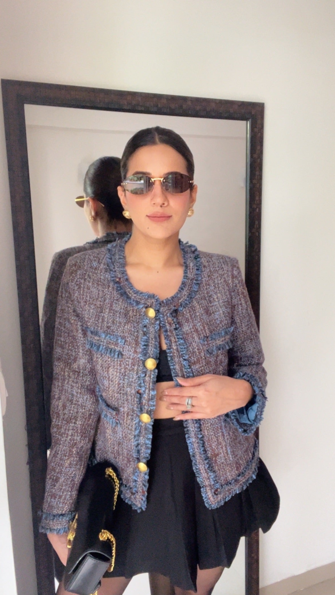 Ribbed Blue Fall Jacket