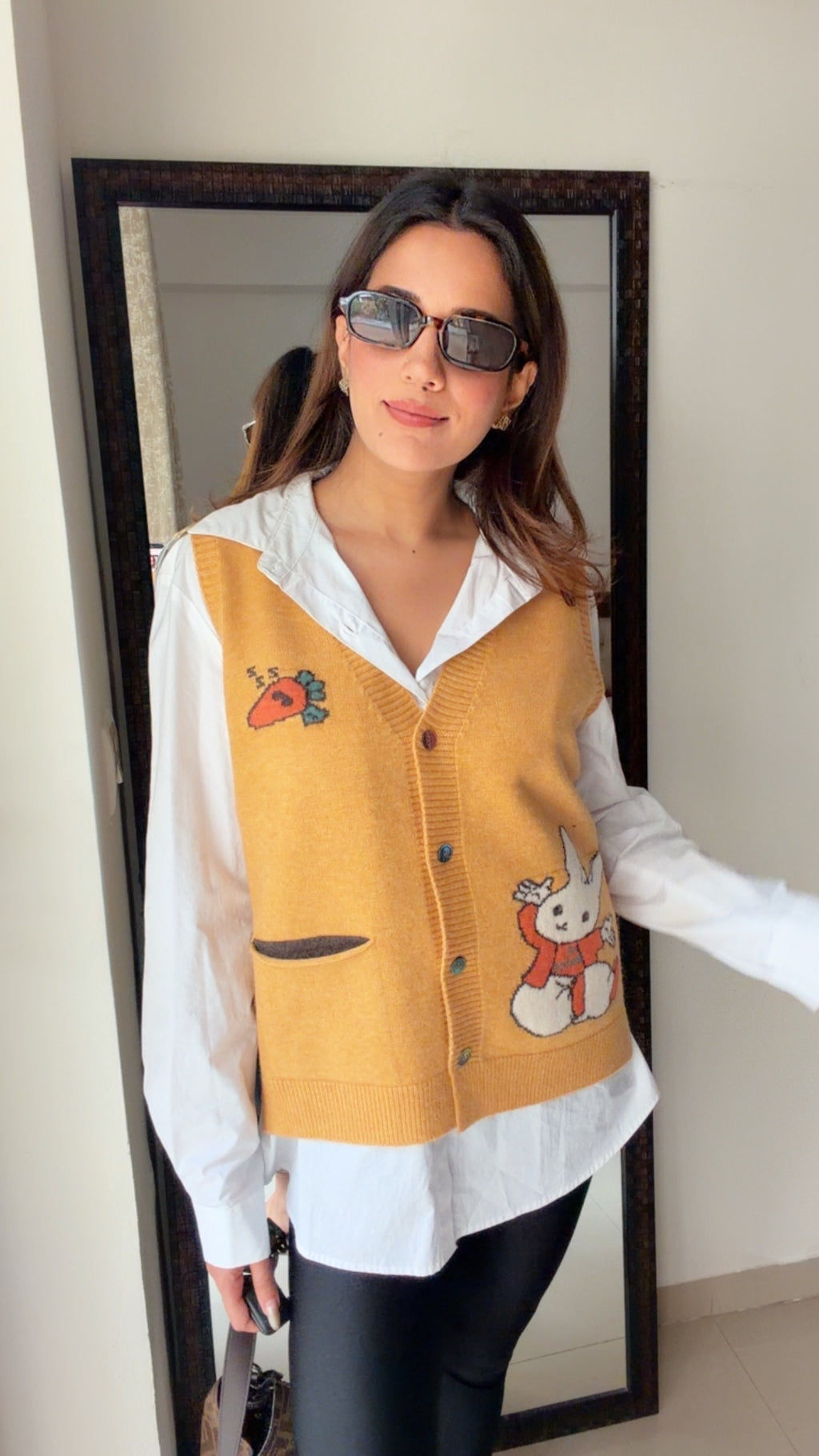 Buttoned Knit Fall Vest