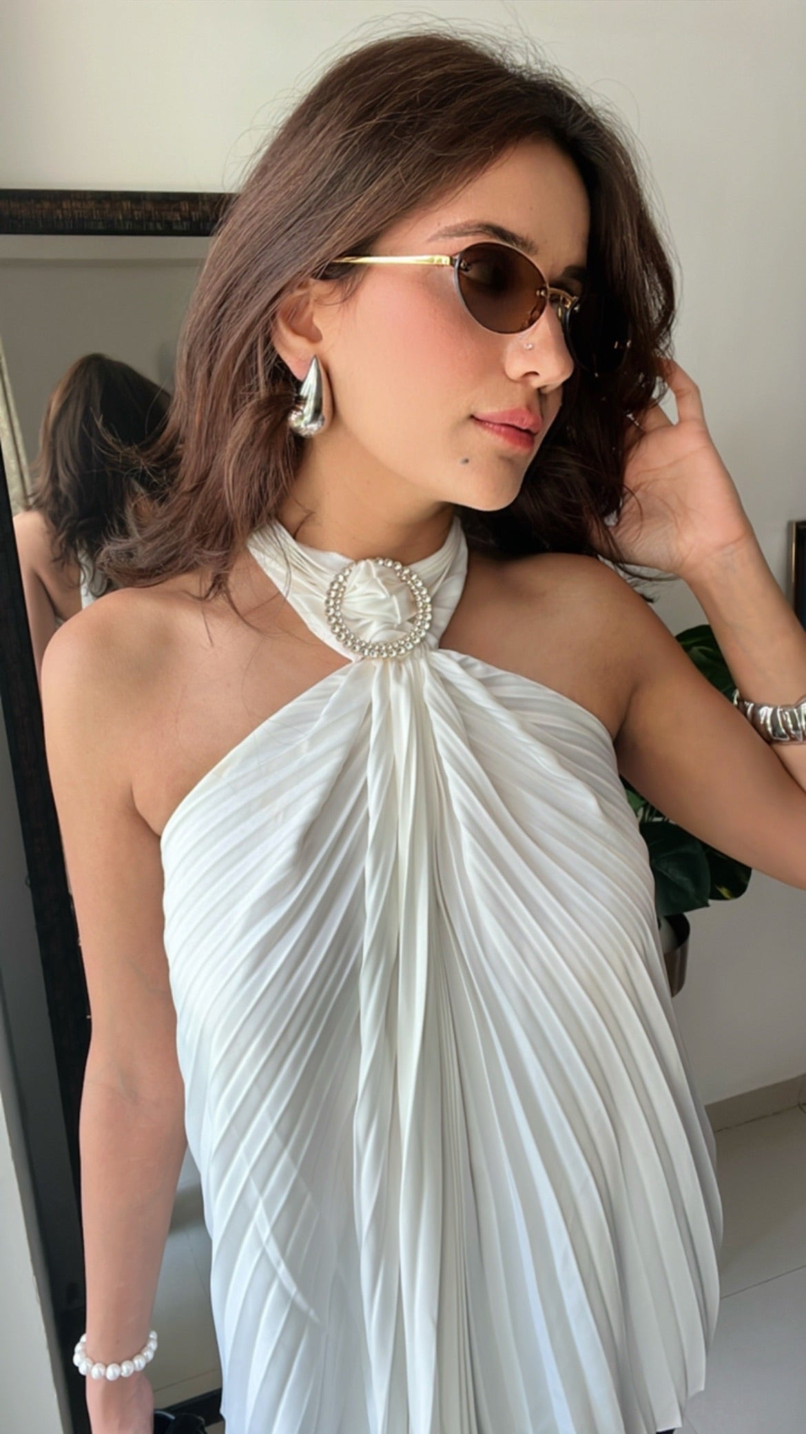 Pleated Halter Top