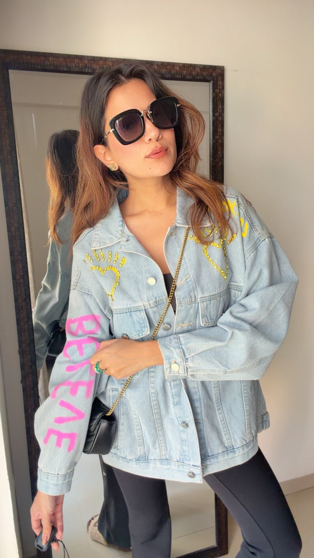 Heart Oversized Denim Jacket