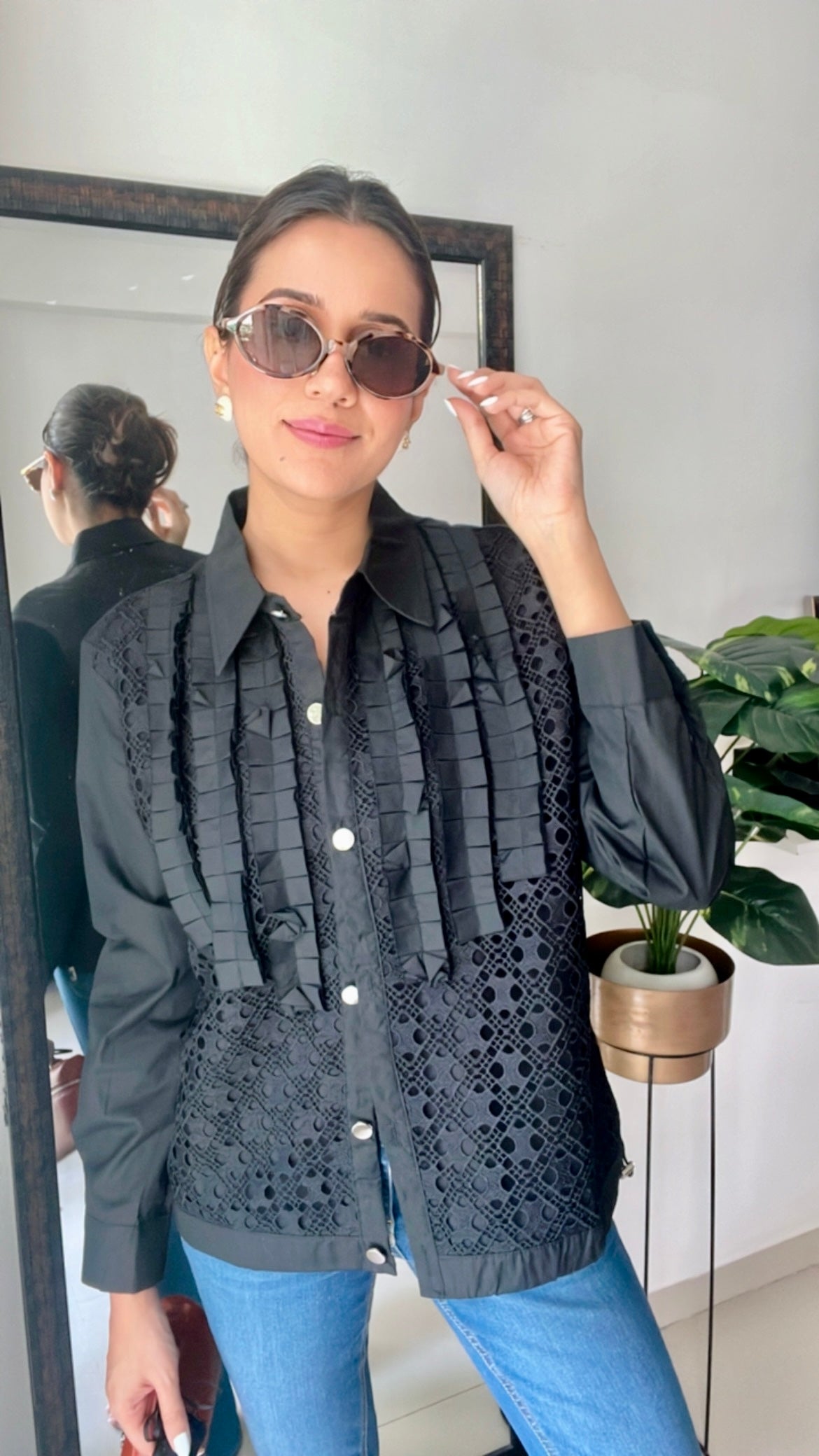 Poplin Drawstring Shirt