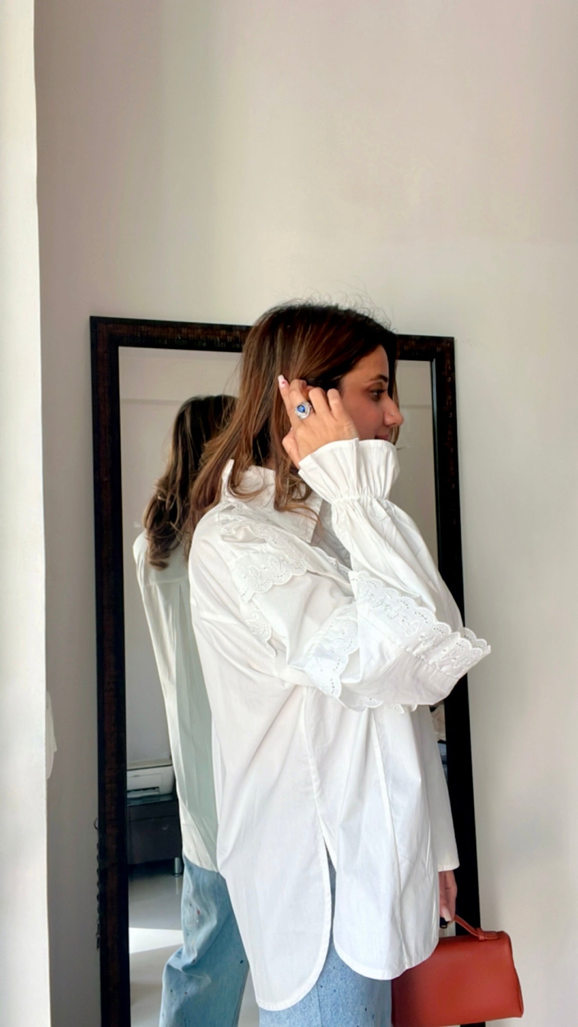Lace Trim Detailed Shirt