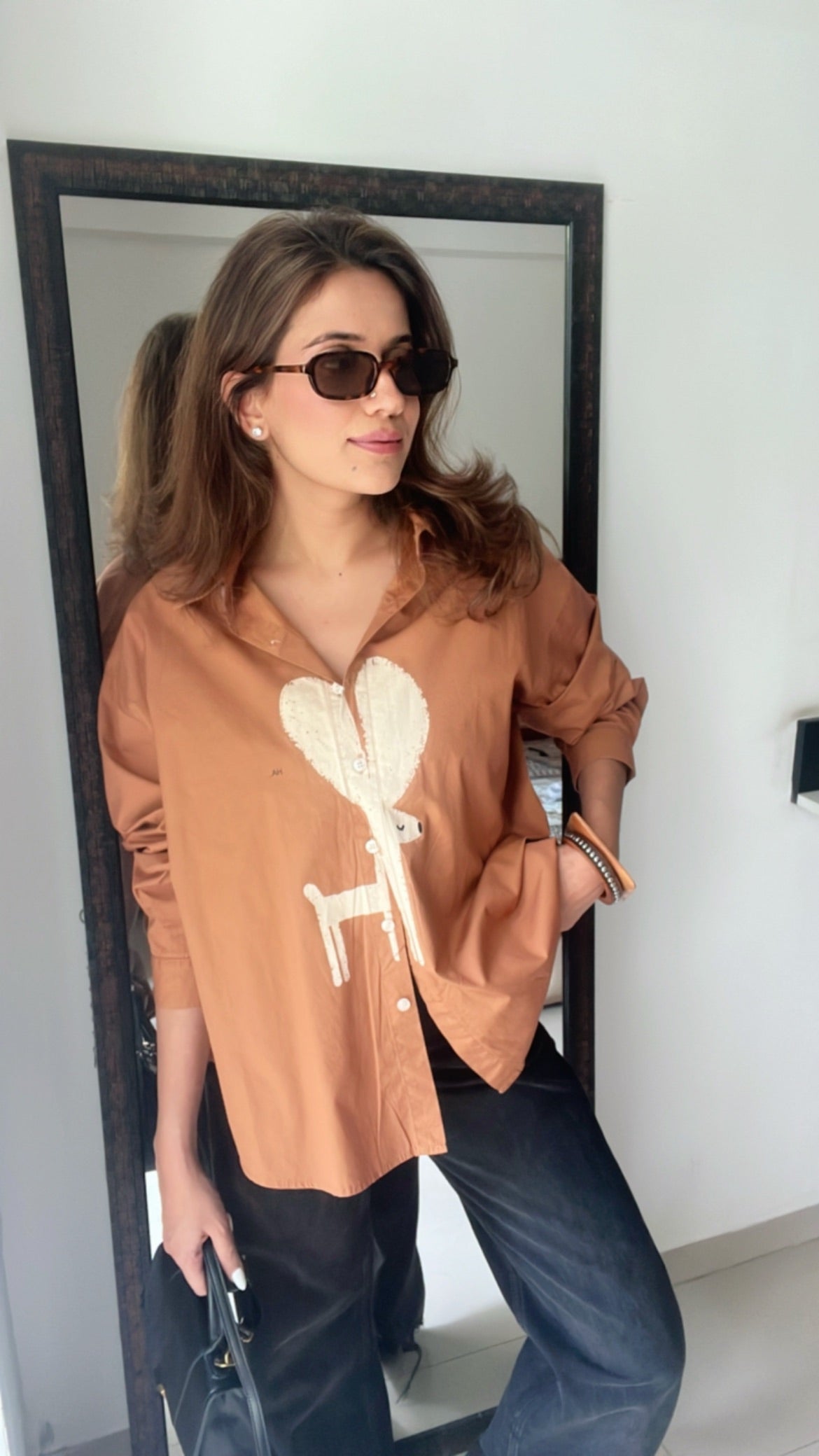 Deer Graphic Poplin Shirt