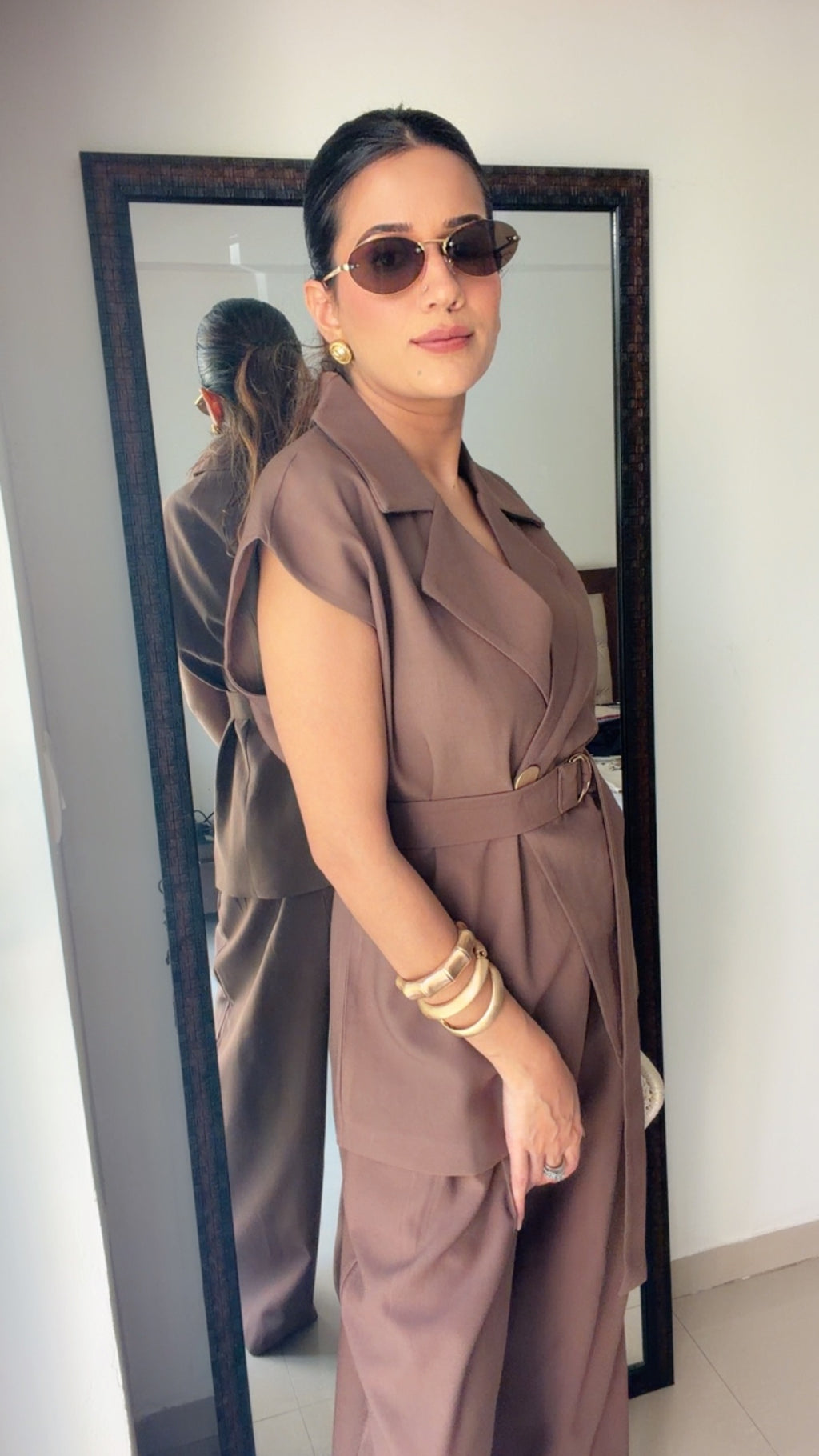 Elevated Luxe Belted Ensemble Co-ord Set