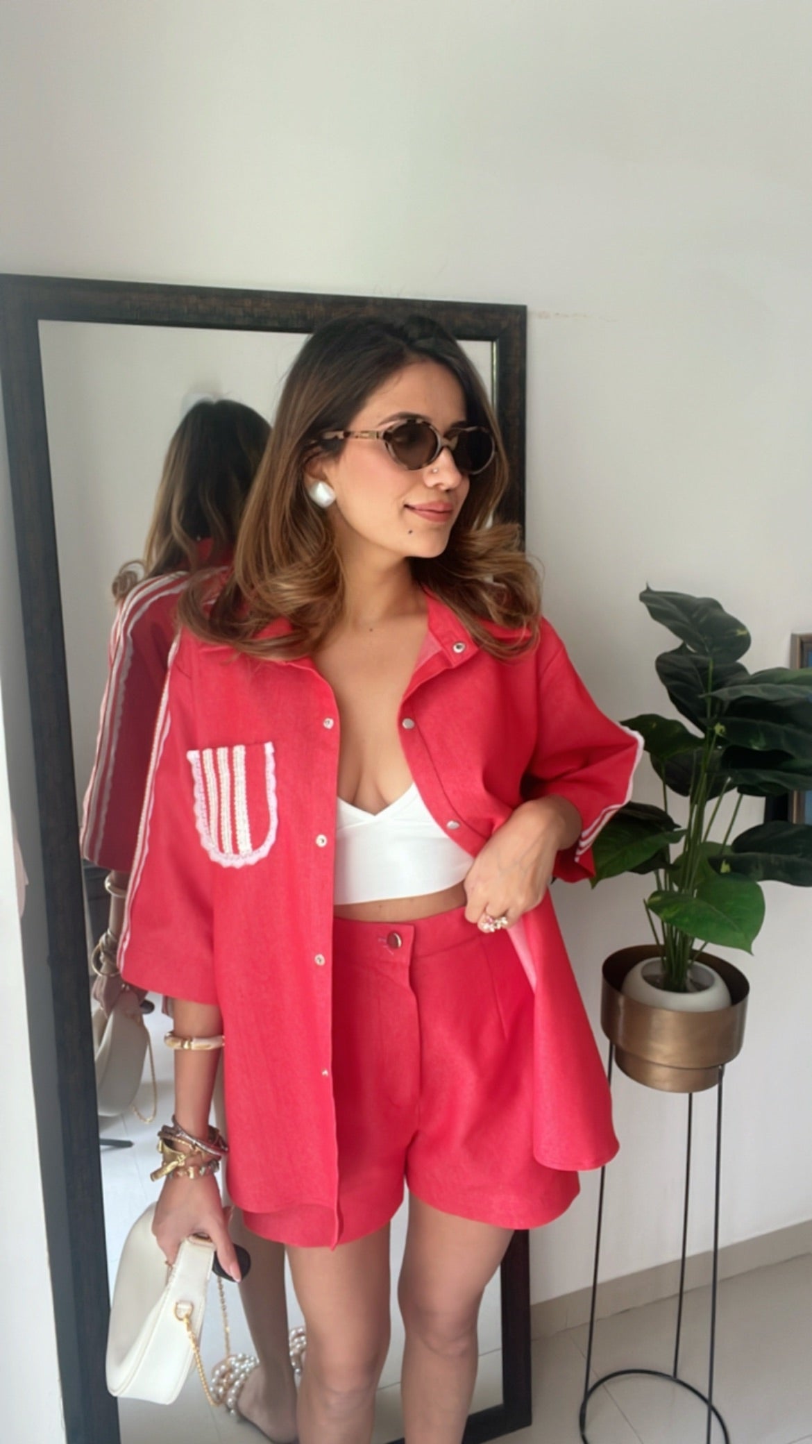 Playful Denim Shorts Co-ord Set