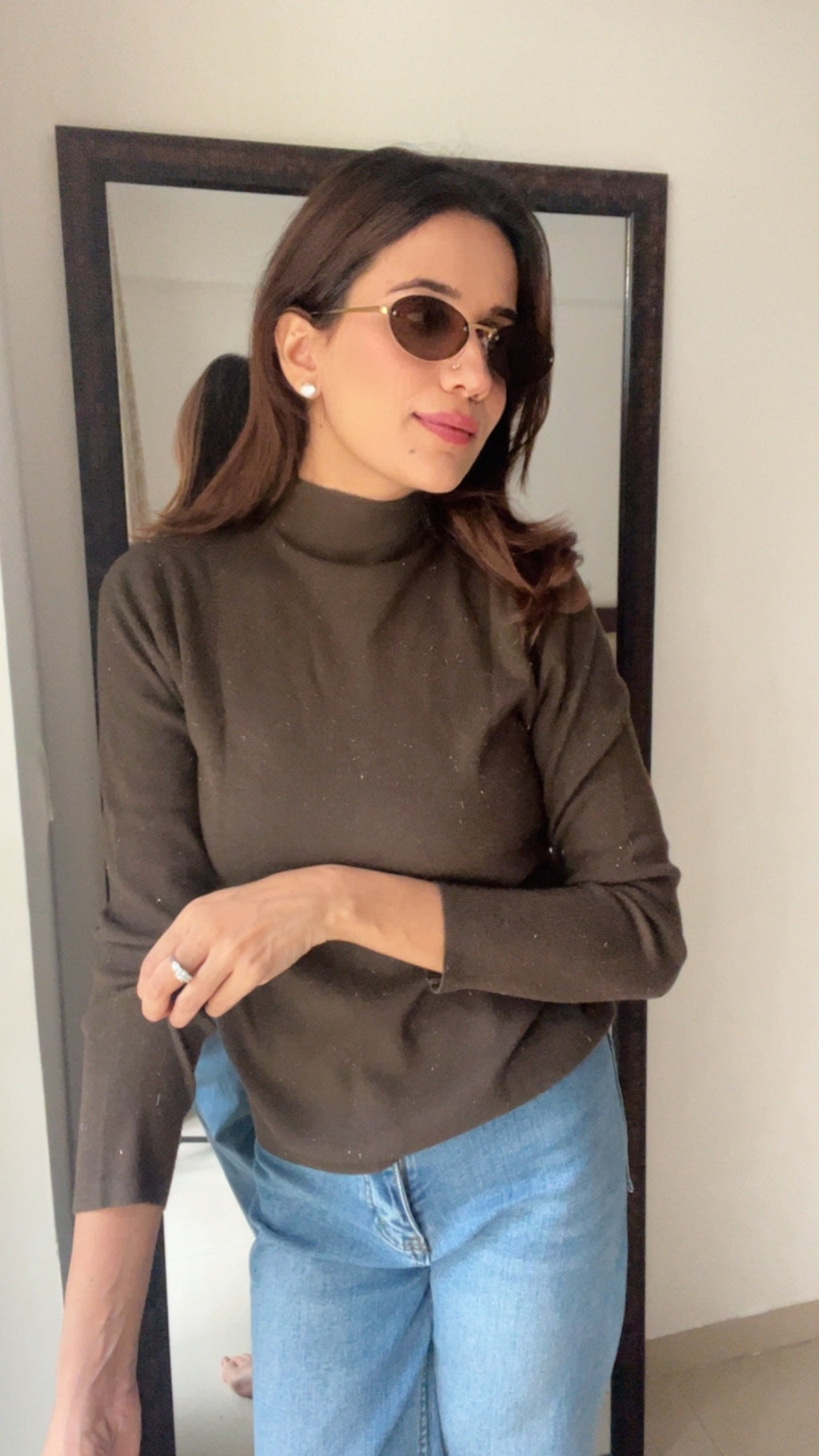 Polo Neck Layered Fall Top