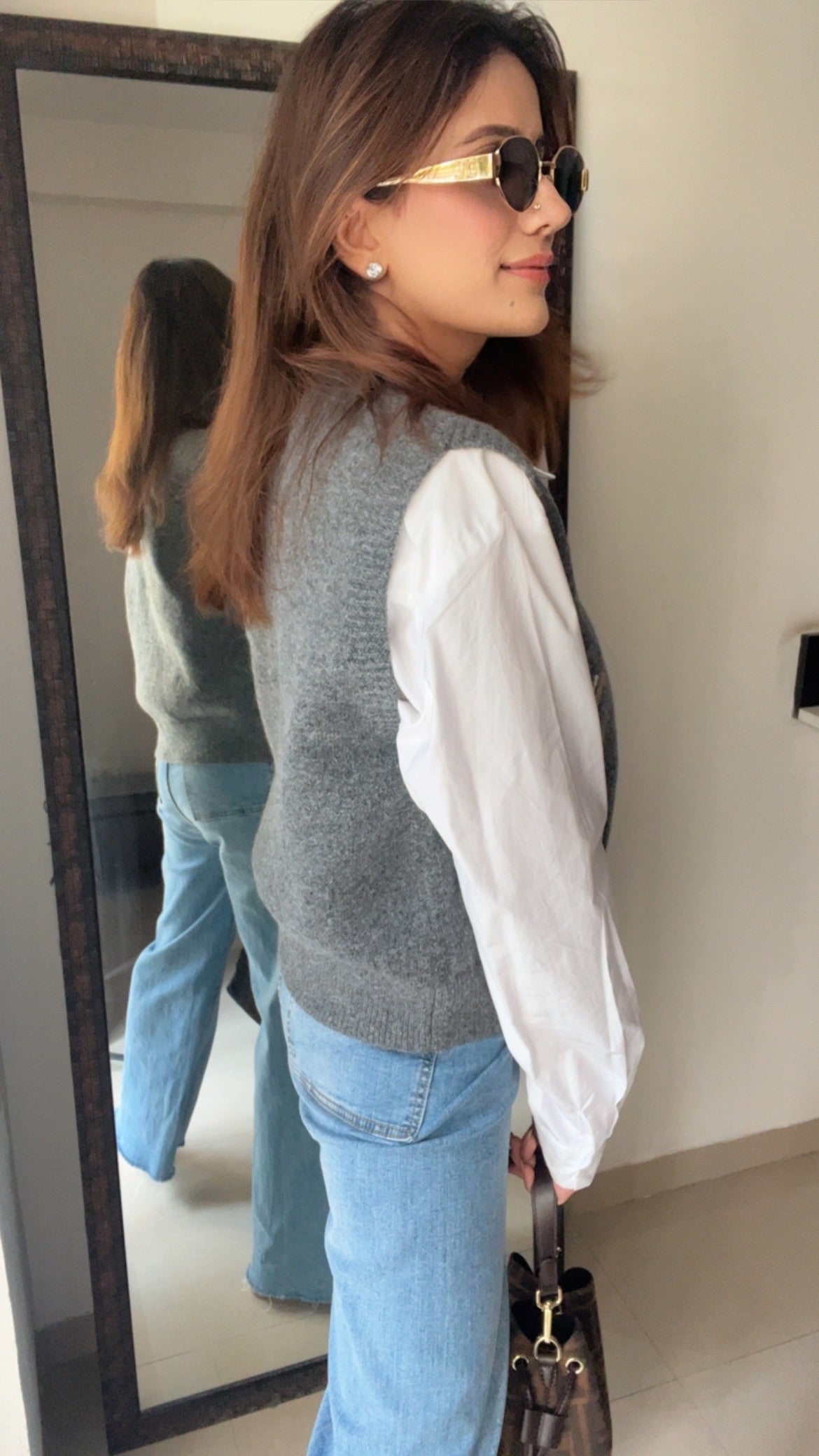 Buttoned Knit Fall Vest