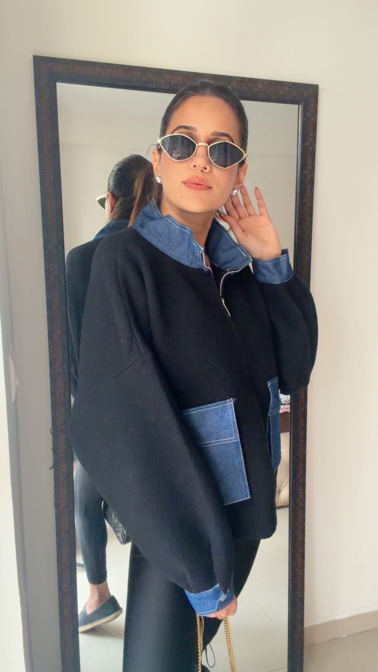 Denim Detailed Fall Jacket