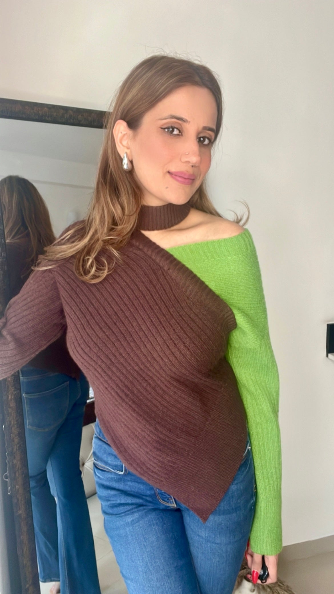 Colorblock Knitted Fall Top