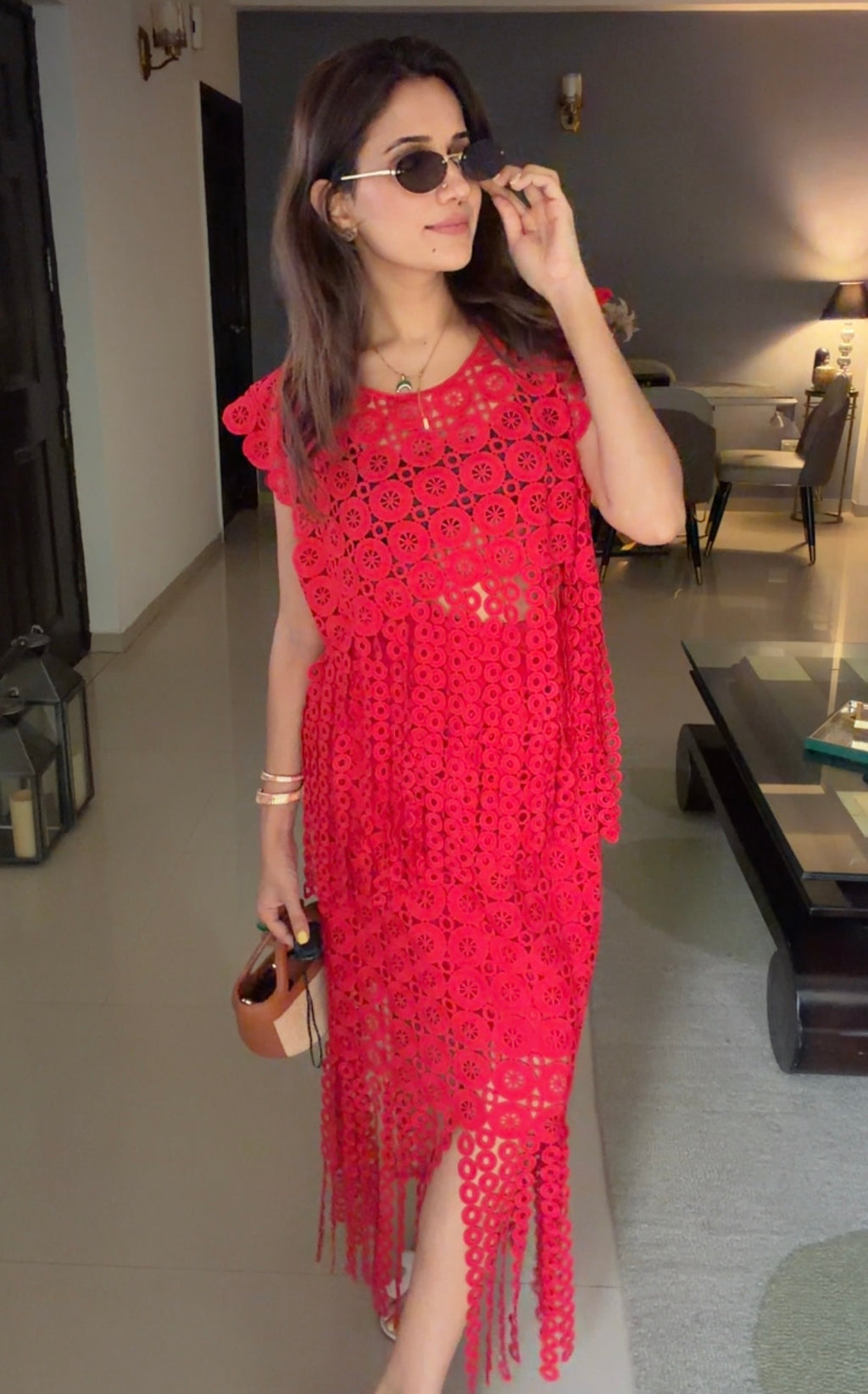 Coral Eclipse Cover-Up Co-ord Set