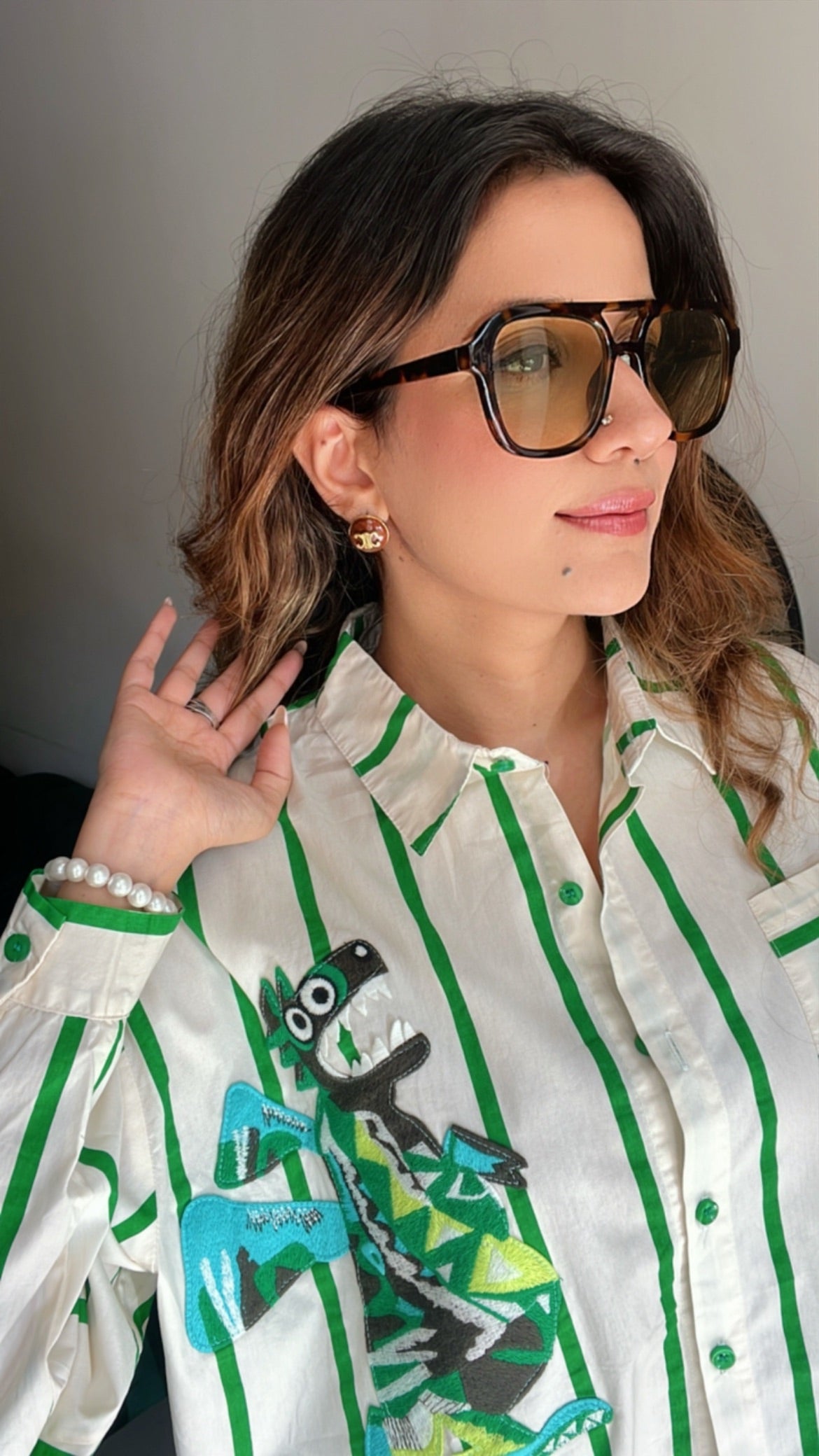 Graphic Poplin Stripe Shirt
