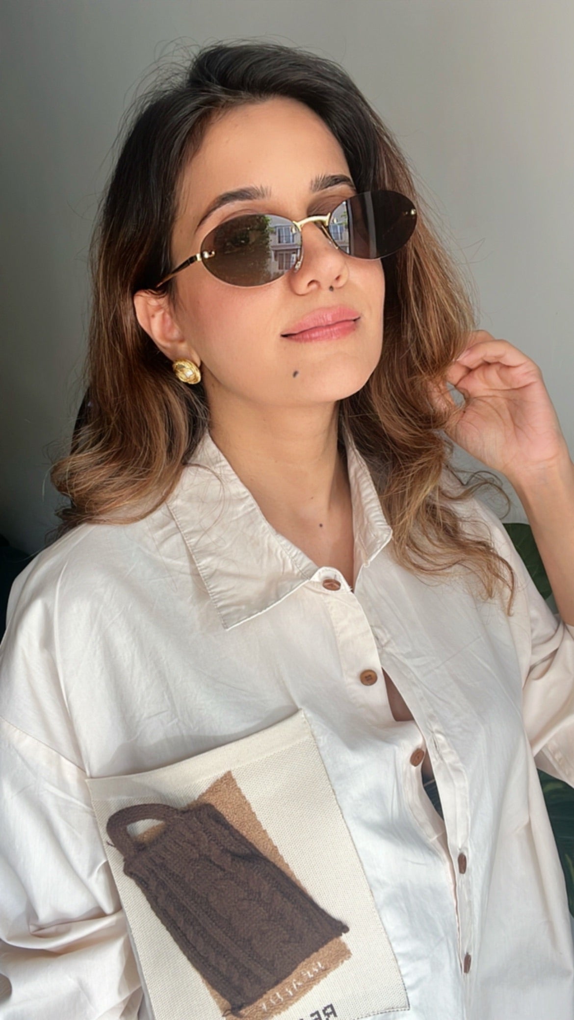 Knit Pocket Poplin Shirt