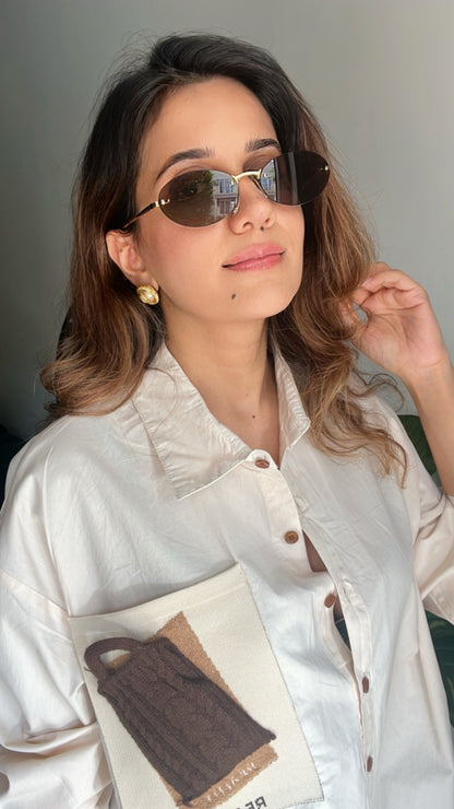 Knit Pocket Poplin Shirt