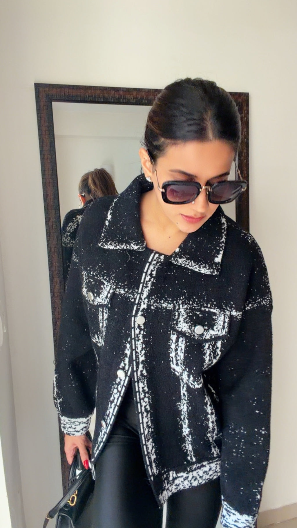 Monochrome Woolen Fall Jacket