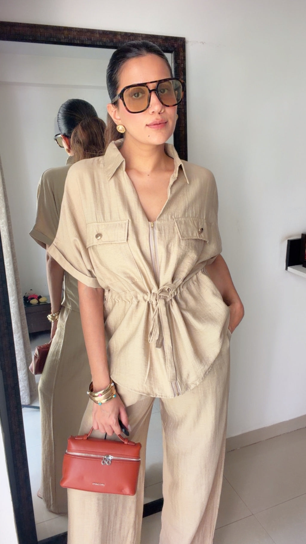Linen Drawstring Co-ord Set