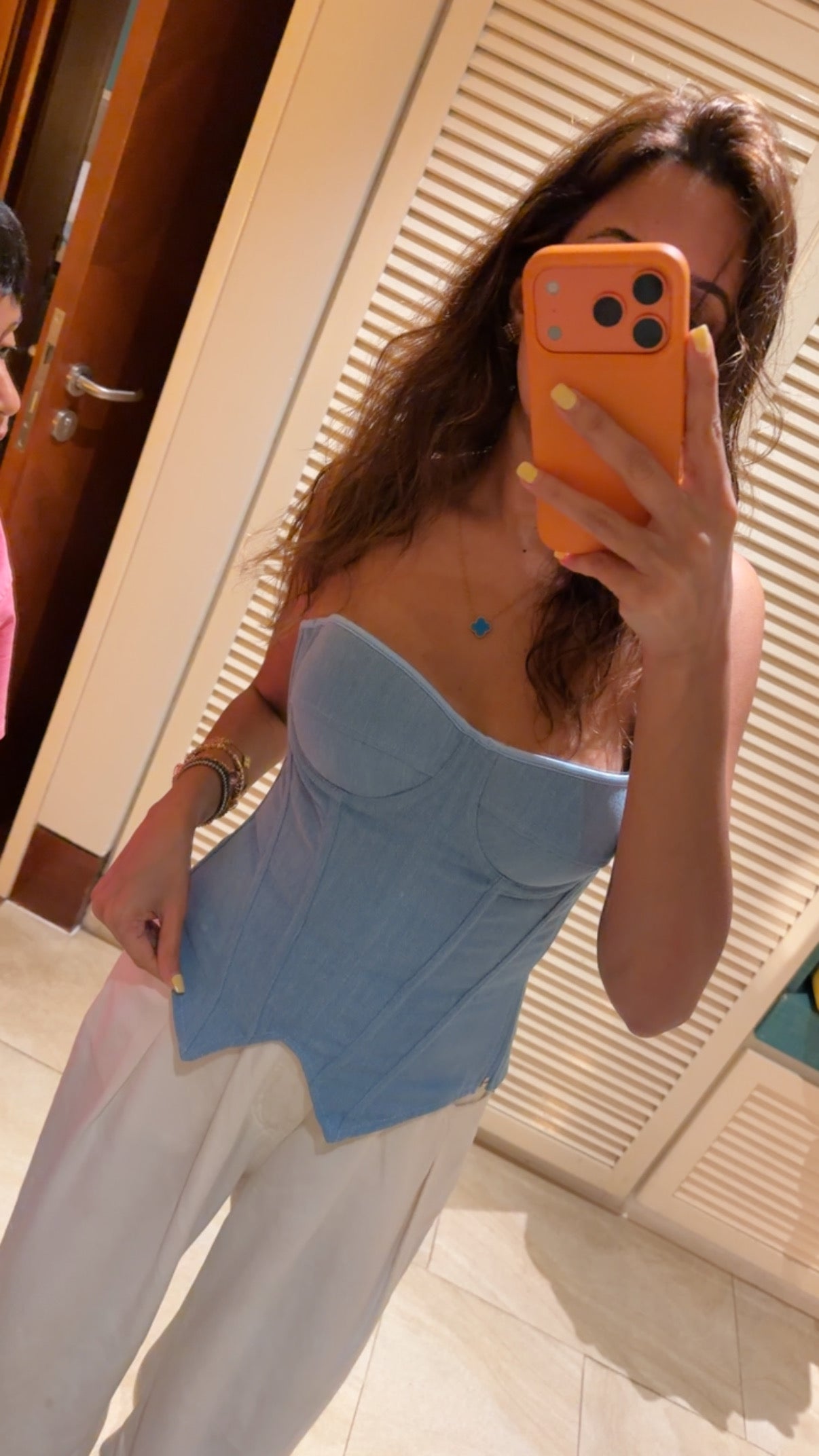 Denim Sculpt Corset Top
