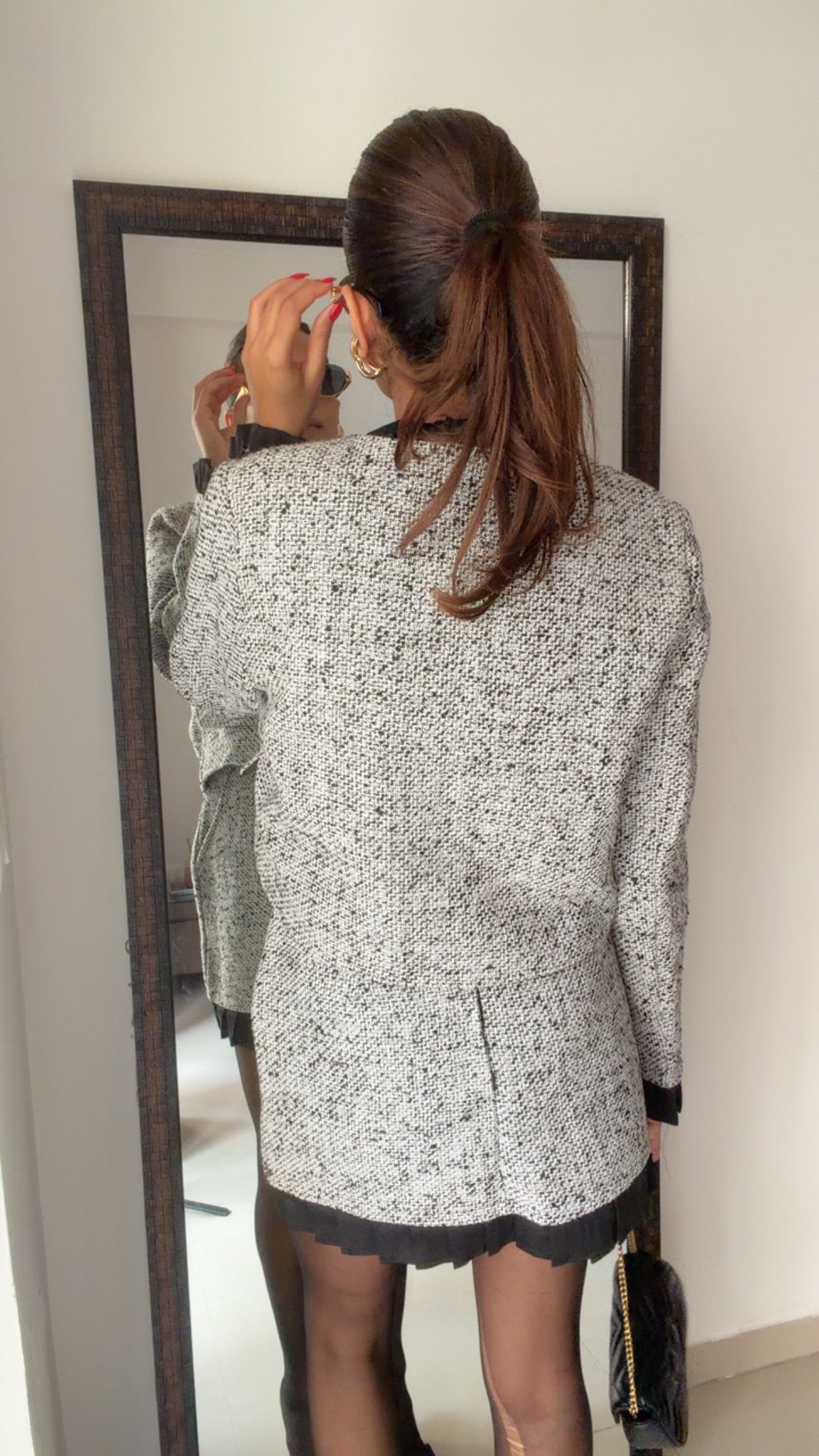 Bow knot Tweed Fall Co-ord Set